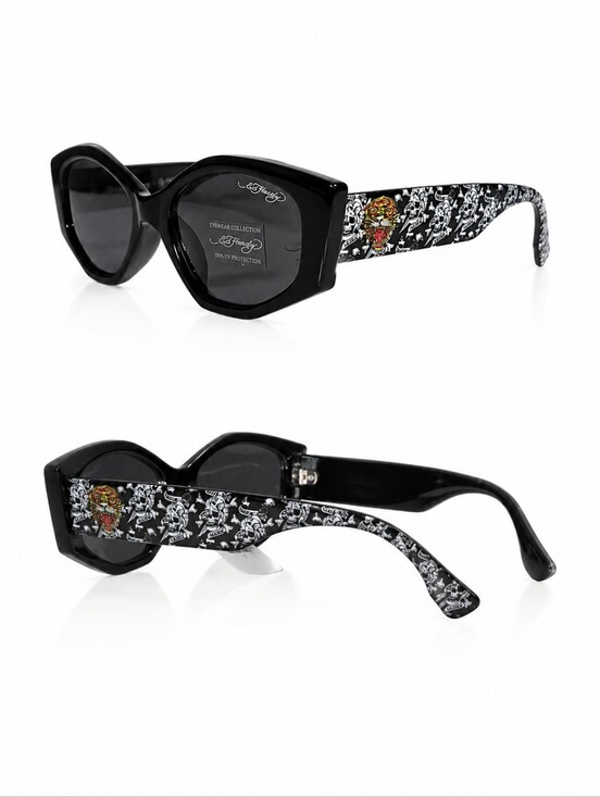 4x BUNDLE ED HARDY Sunglasses Lot of 4 Y2K  Designer LOT NEW Graphic Glasses